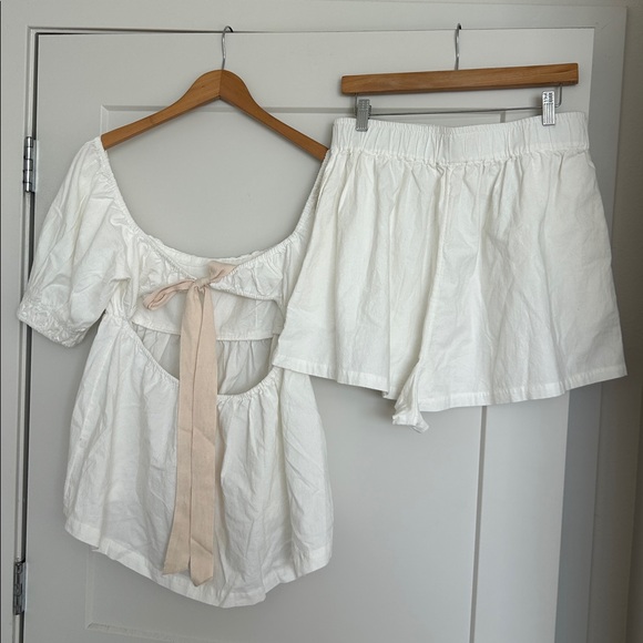 FREE PEOPLE DONNIE 2-PIECE SHORTS TOP SET SIZE L MSRP $78.00 NWT - Picture 5 of 7